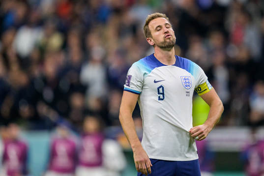 Harry Kane of England looks dejected