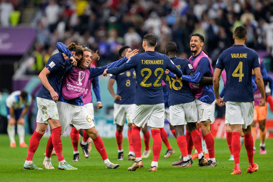 Adrien Rabiot and Matteo Guendouzi of France celebrate
