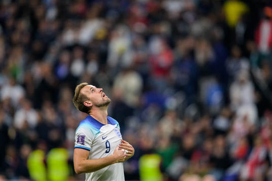 Harry Kane of England looks dejected