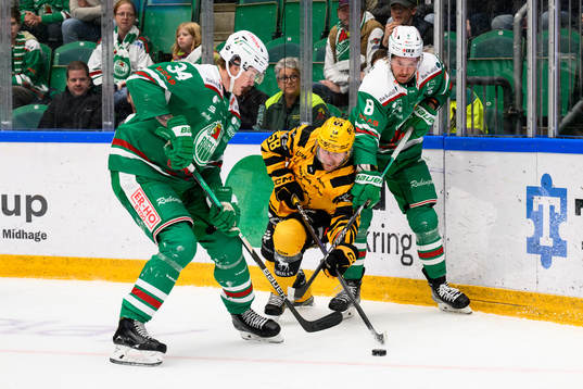 Rögles Adam Edström och Linus Sandin mot Skellefteås