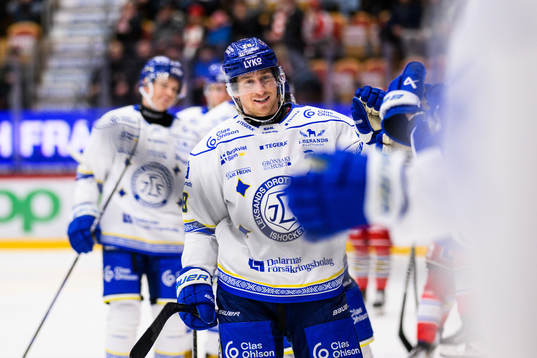 Leksands Justin Glenn Kloos jublar