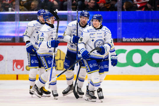 Leksands Justin Glenn Kloos jublar