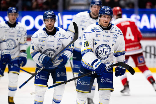 Leksands Justin Glenn Kloos jublar