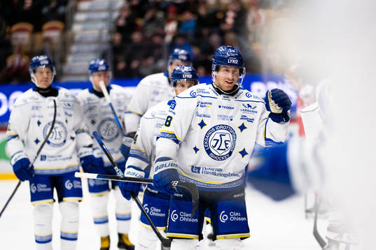 Leksands Justin Glenn Kloos jublar