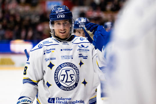 Leksands Justin Glenn Kloos jublar