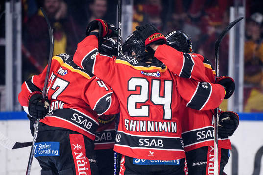 Luleås spelare jublar