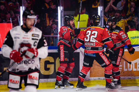 Luleås Jonathan Andersson, Oscar Engsund och Jack Connolly