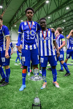 IFK Göteborgs Abdiqadar Ali och Assolo Mohamed jublar med