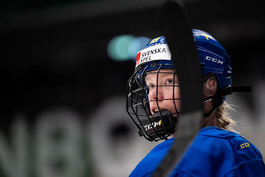 Sara Hjalmarsson of Sweden at a training session
