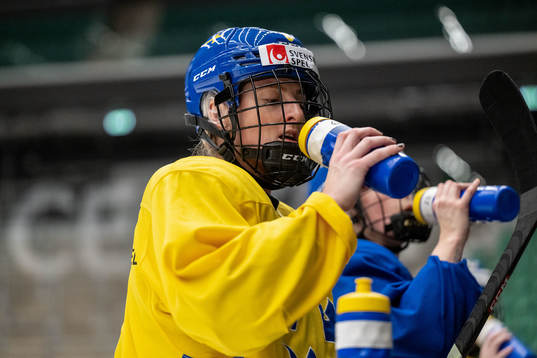 Josefine Holmgren of Sweden at a training session