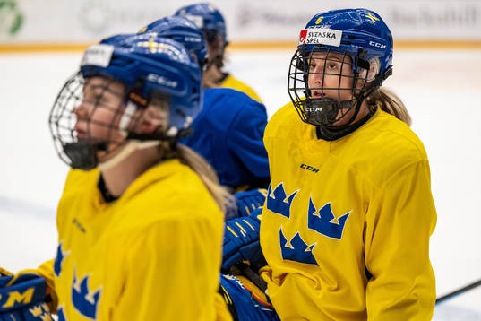 Josefine Holmgren of Sweden at a training session