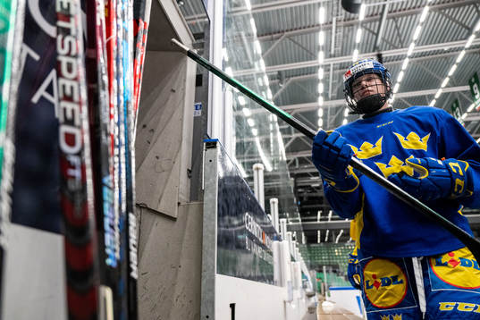 Thea Johansson of Sweden at a training session