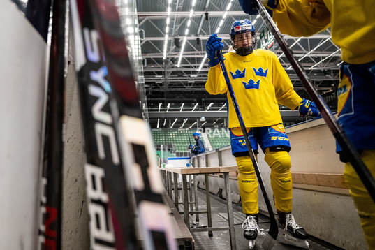 Hanna Olsson of Sweden at a training session
