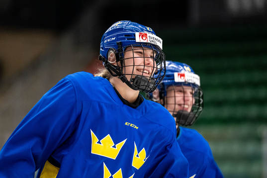 Elin Svensson of Sweden at a training session