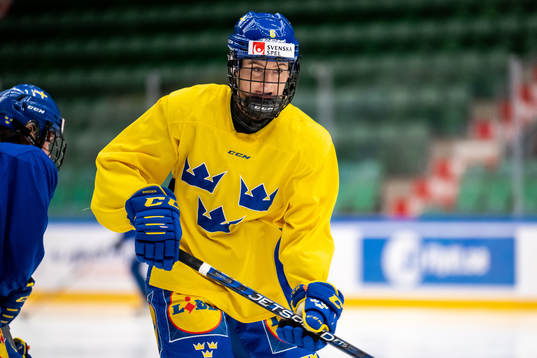 Josefine Holmgren of Sweden at a training session