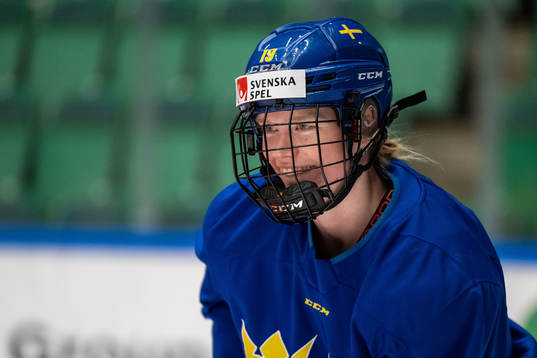 Sara Hjalmarsson of Sweden at a training session