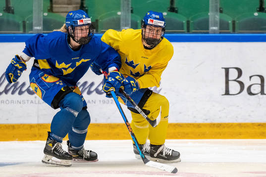 Linnéa Andersson and Josefin Bouveng of Sweden at a
