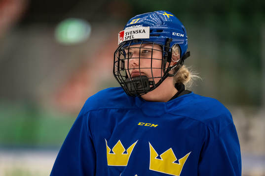 Elin Svensson of Sweden at a training session