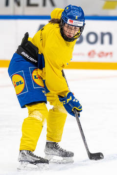Anna Kjellbin of Sweden at a training session