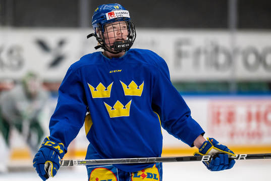 Sara Hjalmarsson of Sweden at a training session