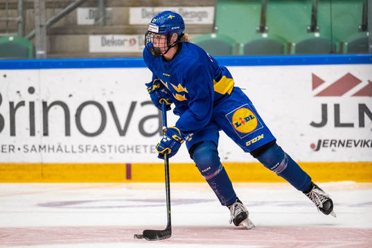 Elin Svensson of Sweden at a training session