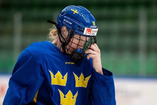 Sara Hjalmarsson of Sweden at a training session