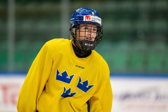 Josefine Holmgren of Sweden at a training session