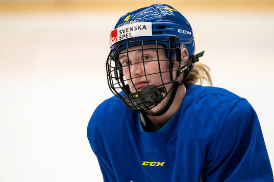 Linnéa Andersson of Sweden at a training session