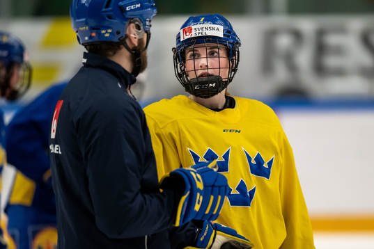 Emma Forsgren of Sweden at a training session