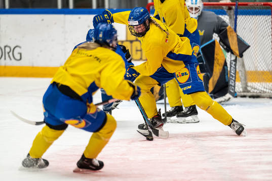 Emma Forsgren of Sweden at a training session