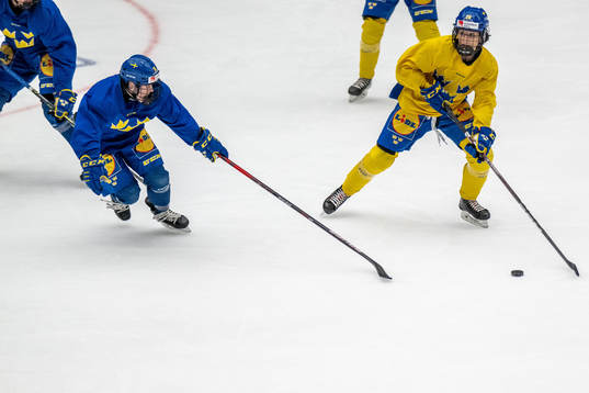 Lisa Johansson and Fanny Rask of Sweden at a training