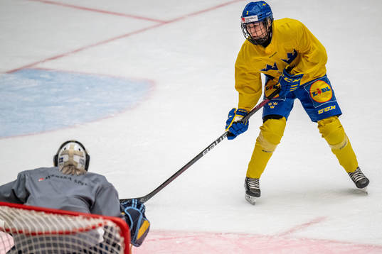 Anna Kjellbin of Sweden at a training session