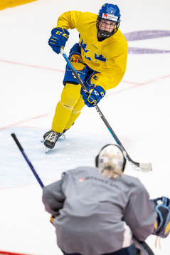 Emma Forsgren of Sweden at a training session