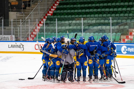 Players of Sweden at a training session