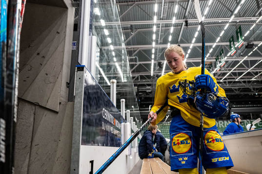 Emma Forsgren of Sweden at a training session