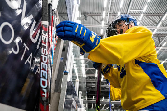 Anna Kjellbin of Sweden at a training session