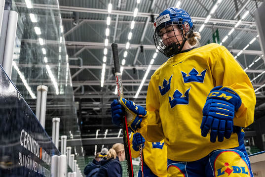 Nathalie Lidman of Sweden at a training session