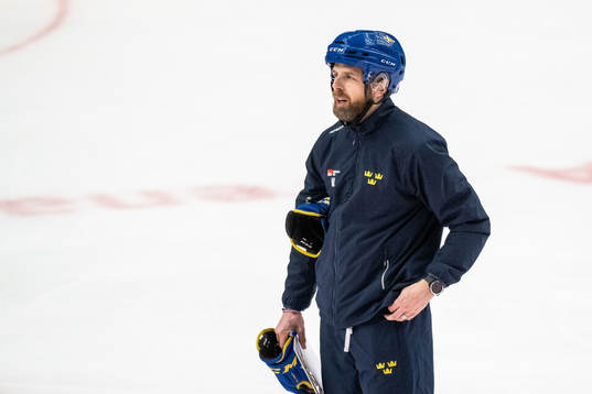 Head coach Ulf Lundberg of Sweden at a training session