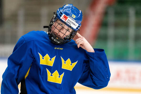 Sara Hjalmarsson of Sweden at a training session