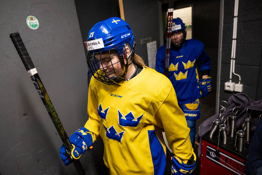 Lova Blom of Sweden at a training session