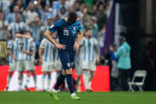 Josko Gvardiol of Croatia looks dejected