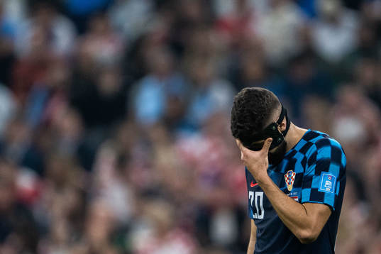 Josko Gvardiol of Croatia looks dejected