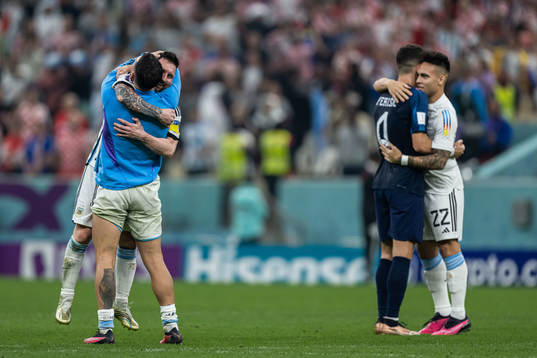 Lionel Messi of Argentina celebrates