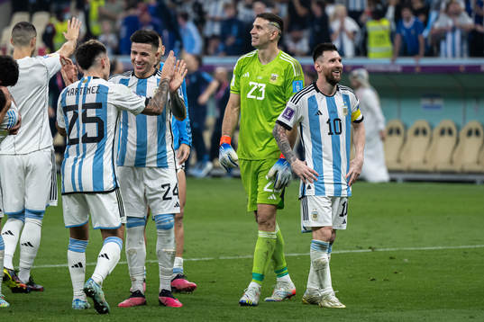 Lionel Messi of Argentina celebrates