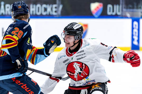 Djurgårdens Calle Odelius och Vita Hästens Knut Köhler