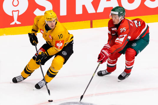 Joakim Lindström of Skellefteå and Pontus Johansson of