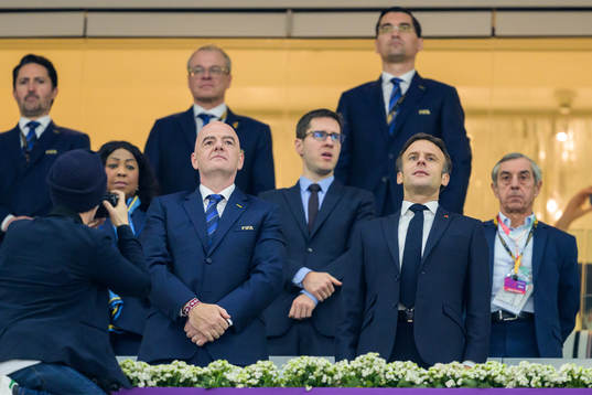 Gianni Infantino, FIFA President, and Emmanuel Macron,