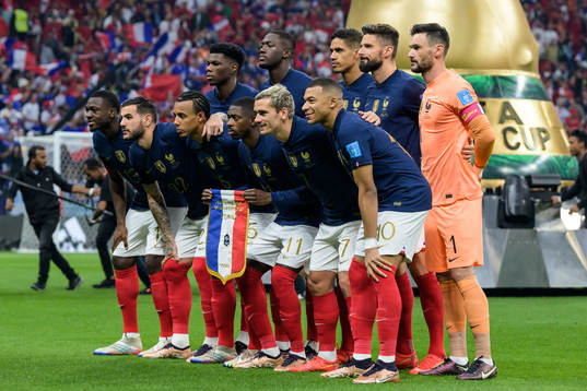 The starting eleven of France ehad of the FIFA World Cup