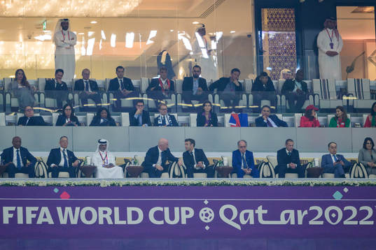 Gianni Infantino, FIFA President, and Emmanuel Macron,