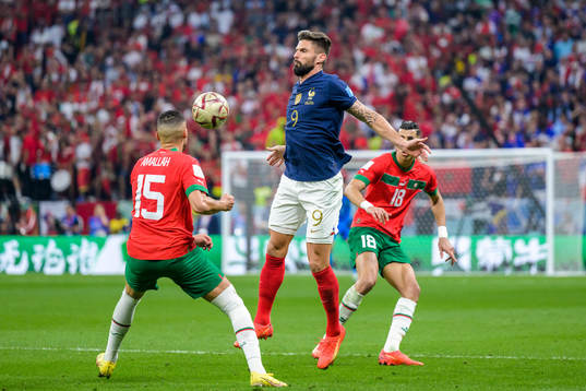 Selim Amallah and Jawad El Yamiq of Morocco against Olivier